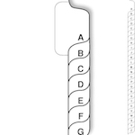 Individual Side Letter Size Alphabetic Tabs 1/26th Cut-25/pk