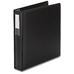 Locking Slant D Black Binders 8.5″x11″ with Label Holder