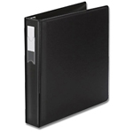 Round Ring Black 8.5"x11" Binders with Label Holder
