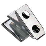 1" Nickel Plated Steel 2-Hole Smooth-Face Clip