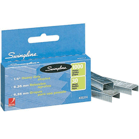 Swingline 1/4″ Staples 1000/Box For Heavy Duty Stapler