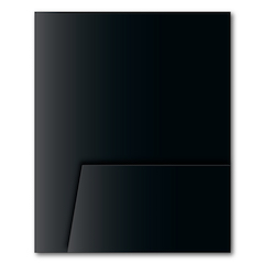 9x11 Black Portrait Leatherette Back Covers with Pocket