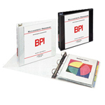 D Ring Clear Overlay 8.5"x11" Binders