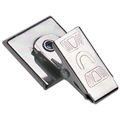 1" Nickel Plated Steel Embossed "U" Bulldog Clip