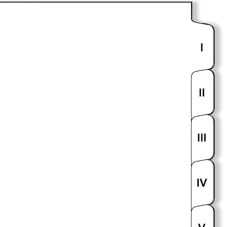 Individual 9x11 P/LS Letter Size Tabs I-X XI-XX 1/10th Cut-200pk